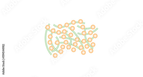 Gluten Molecule Structure Science Design. Vector Illustration. photo