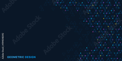 Abstract vector background with a geometric pattern of triangle shapes. Graphic design element 