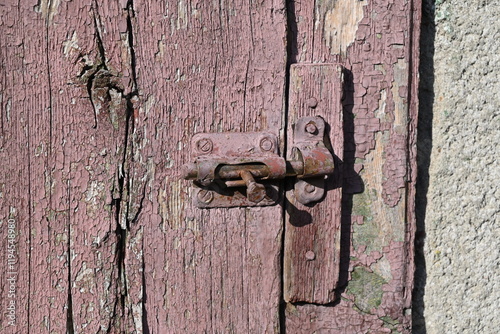 Obraz na płótnie Rusty Door Bolt w salonie