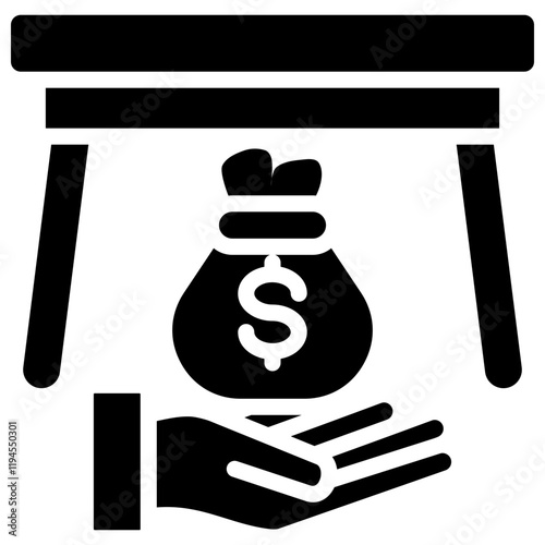 under the table icon