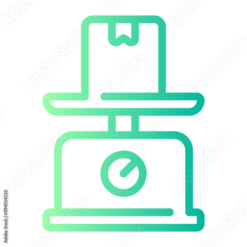 weigh scale gradient icon