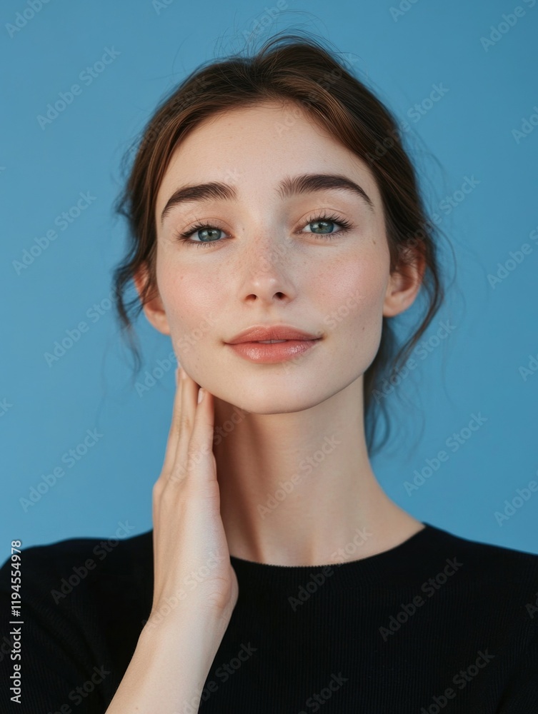 Beautiful Portrait of a Woman with Serene Expression Beautiful Portrait of a Woman with Serene Expression