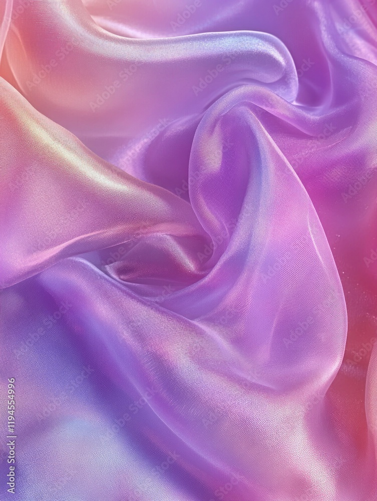 Fototapeta premium Vibrant Silk-Like Textile with Colorful Swirls