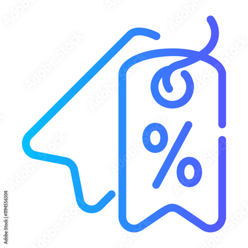 tag Line Gradient Icon