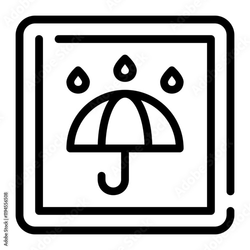 keep dry line icon