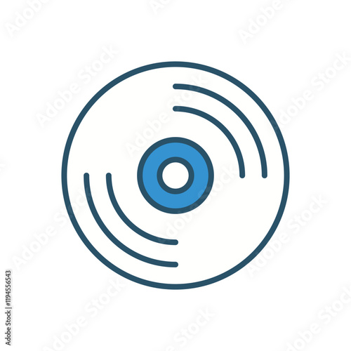 Disk vector icon stock illustration