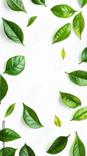 Fresh Green Leaves in Vibrant Illustration for Nature Inspiration