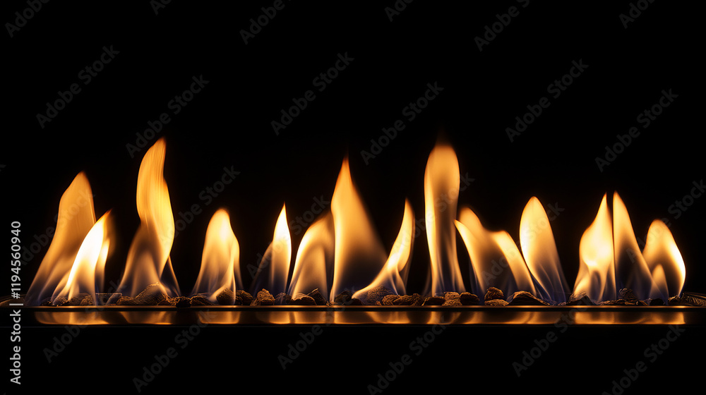 Fire flames collection isolated on black background Fire flames collection isolated on black background