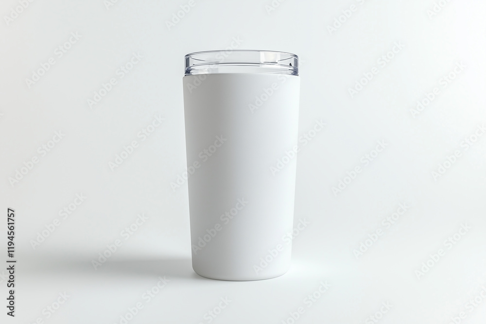 Minimalistic insulated tumbler with blank surface for branding, mockup design, or custom artwork Minimalistic insulated tumbler with blank surface for branding, mockup design, or custom artwork