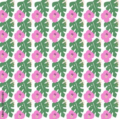SPRING SUMMER FLORAL RETRO PATTERN TEXTURE BACKGROUND VECTOR