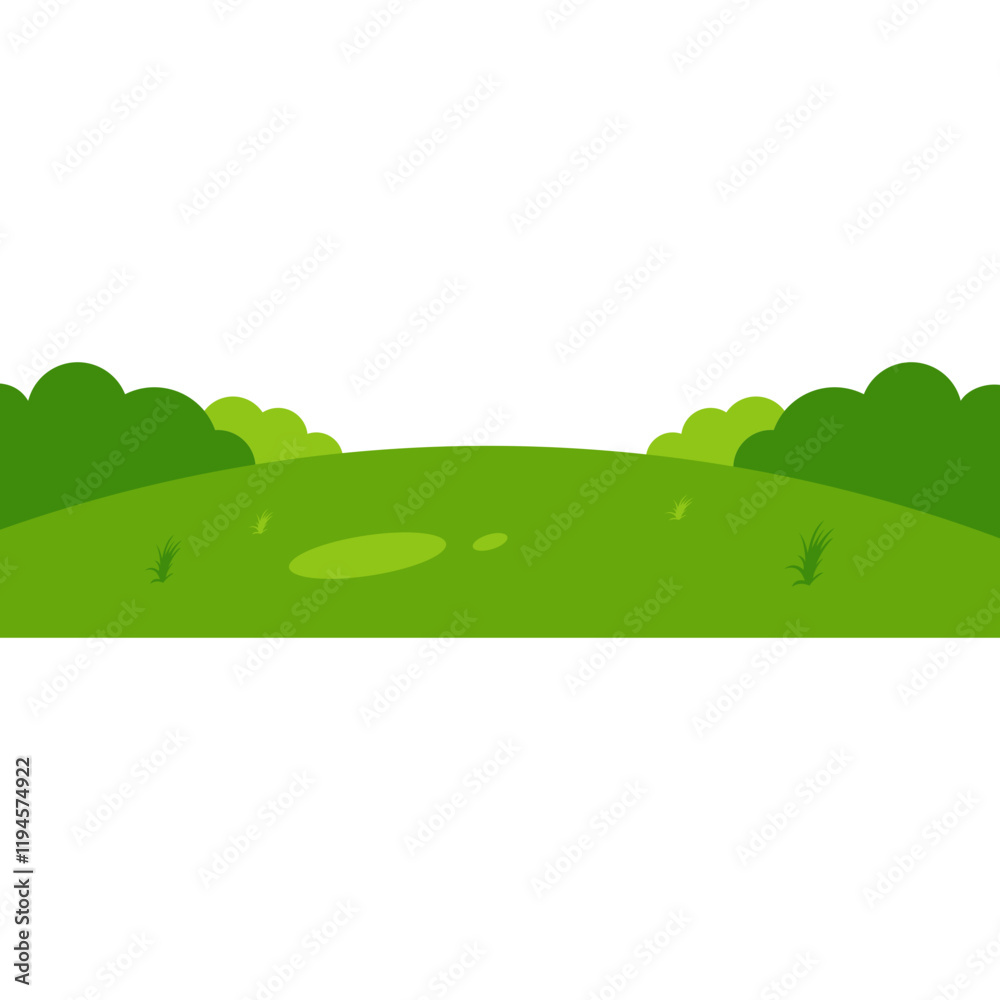 Obraz premium Green Field Illustration