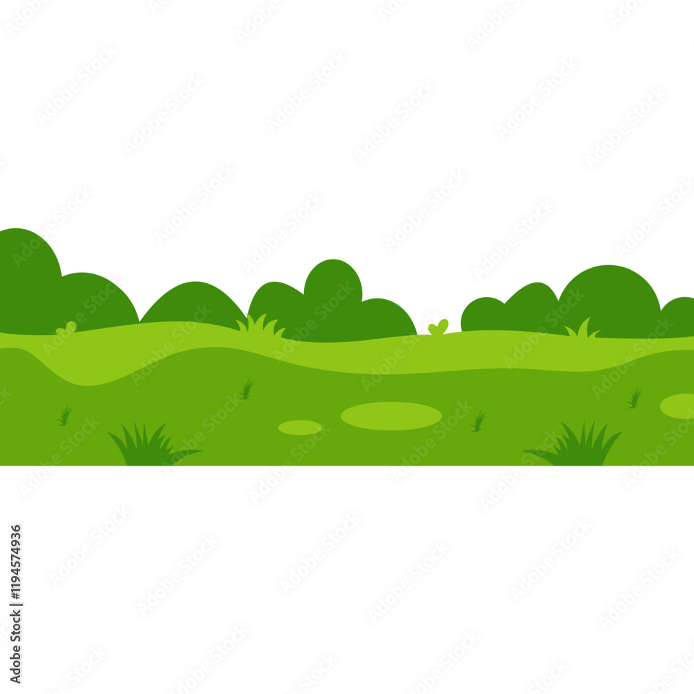 Fototapeta premium Green Field Illustration