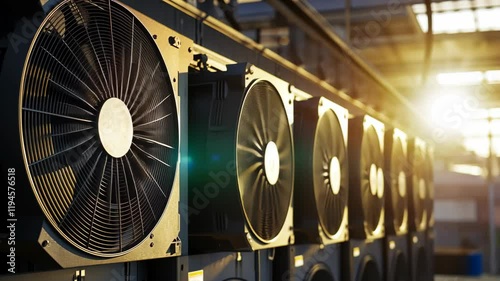 The Cooling Fans at Sunset