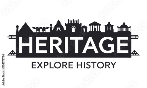 Heritage Vector Clipart Set with Cultural and Historical Themes