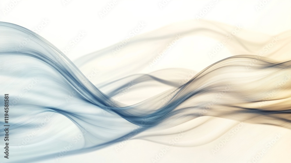 Abstract Flowing Wave Background: Blue, Brown, and Grey Hues Abstract Flowing Wave Background: Blue, Brown, and Grey Hues