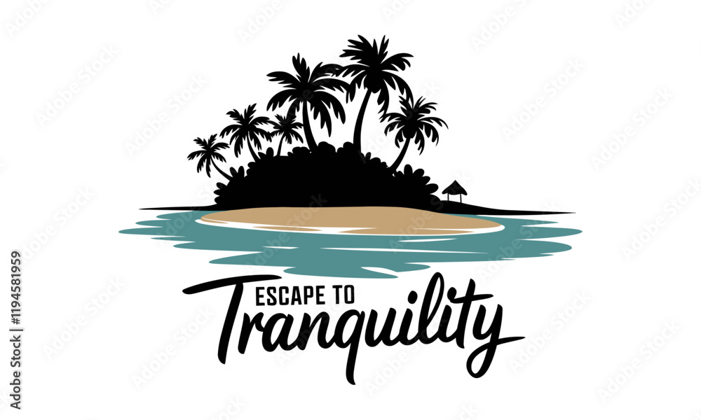 Obraz premium island Travel theme Vector Clipart