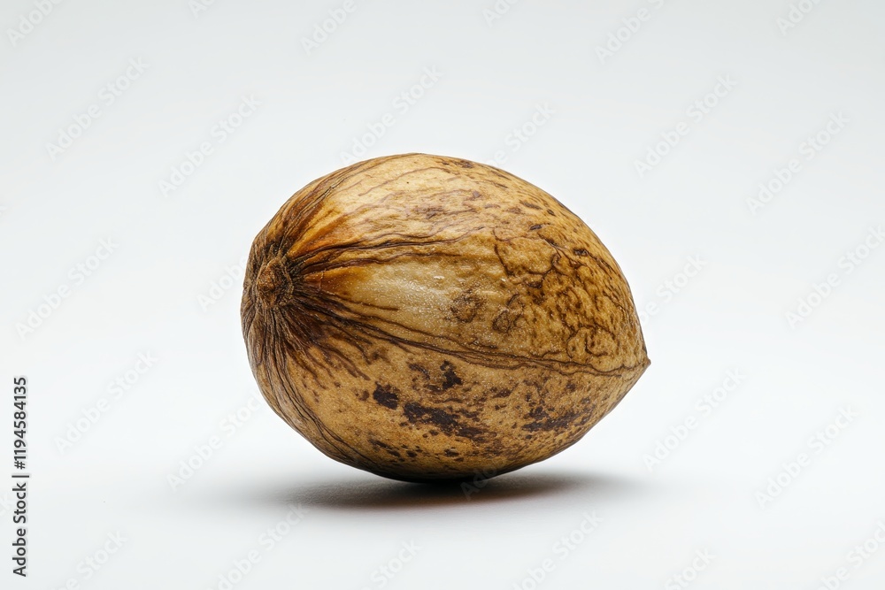 Single ripe avocado seed on white background. Single ripe avocado seed on white background.