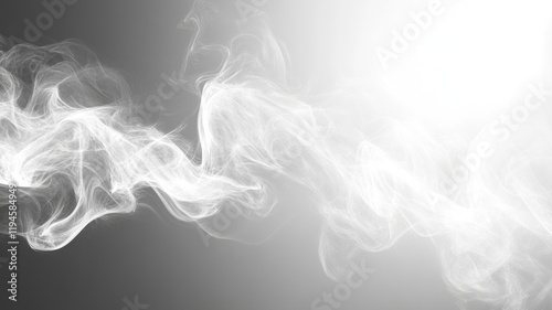 Abstract Particle Flow: Dynamic White Stream on Grey