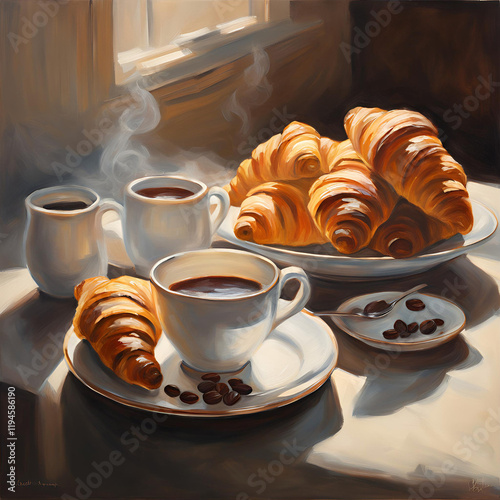 coffee and croissant