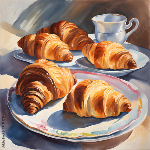 croissant and coffee