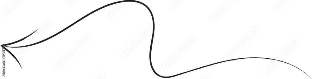 Obraz premium Hand-Drawn Black Arrow Graphic