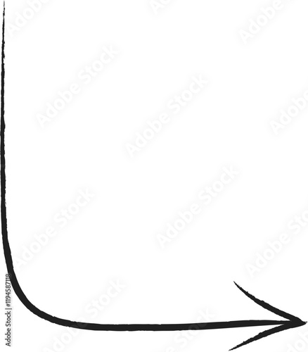 Hand-Drawn Black Arrow Graphic