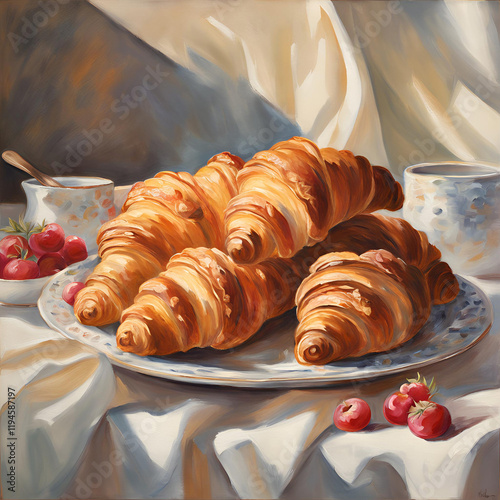 croissant and coffee