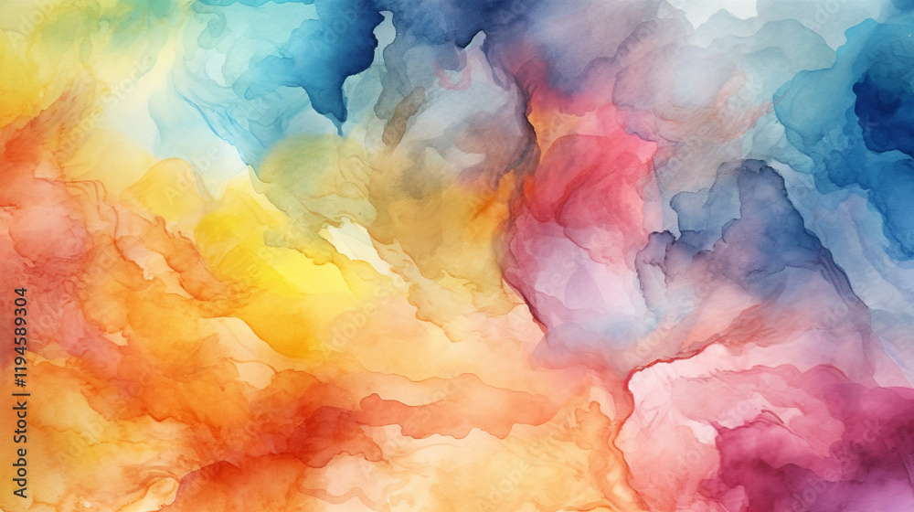 Fototapeta premium Colorful watercolor pastel texture background. Watercolor paint brush texture. ink watercolor brush. 