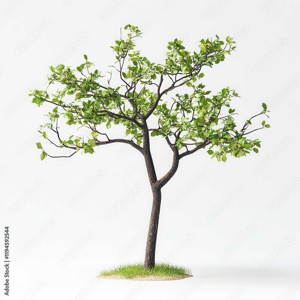Obraz premium Small tree, studio shot, white background, nature design