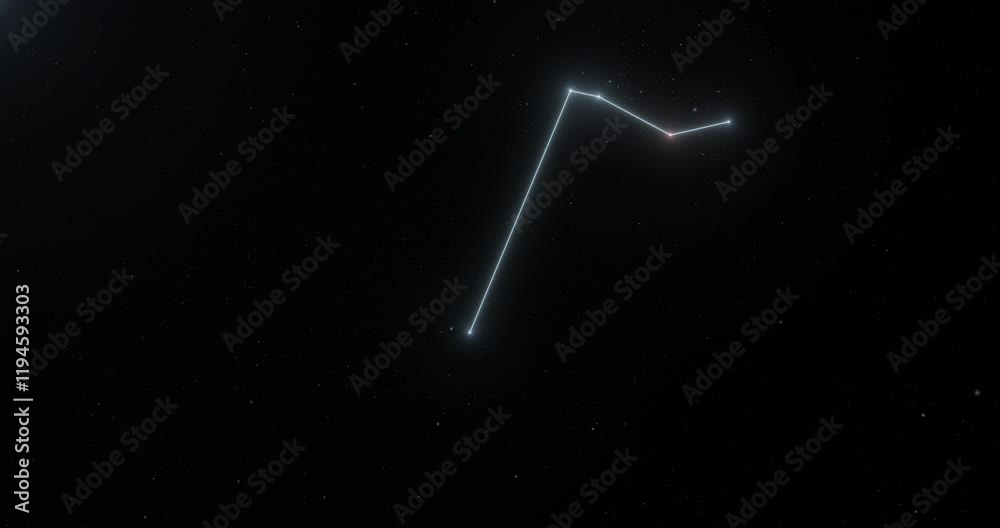 Horologium constellation in the outer space Horologium constellation in the outer space