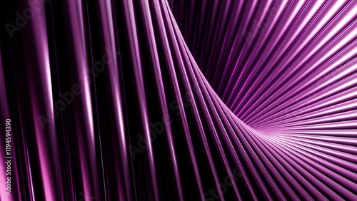 Abstract background with metallic waves, shiny surface in dark tones, modern design for wallpapers, presentations, banners, and graphic design