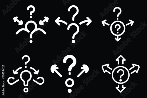 Uncertainty icon vector illustration eps 10 