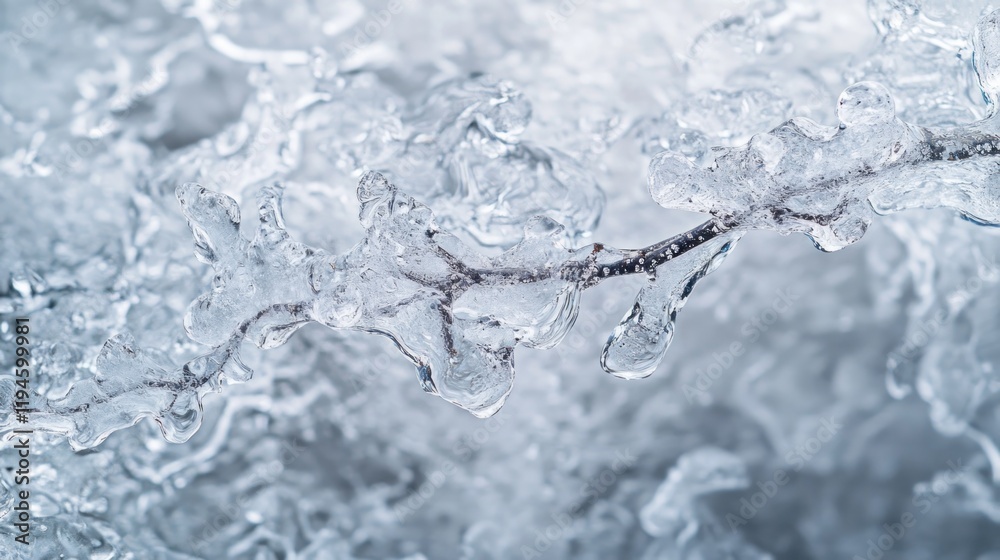 Frozen Branch: A Winter's Icy Embrace Frozen Branch: A Winter's Icy Embrace