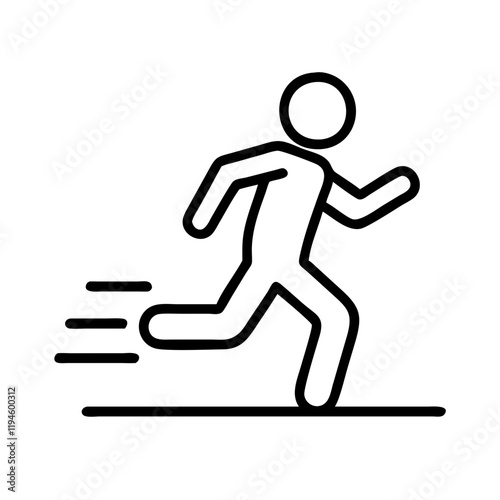 high intensity jog icon, high intensity jog line art - simple line art of high intensity jog, perfect for high intensity jog logos and icons and themed design 