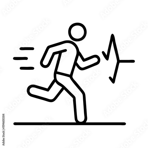 interval running icon, interval running line art - simple line art of interval running, perfect for interval running logos and icons and themed design 