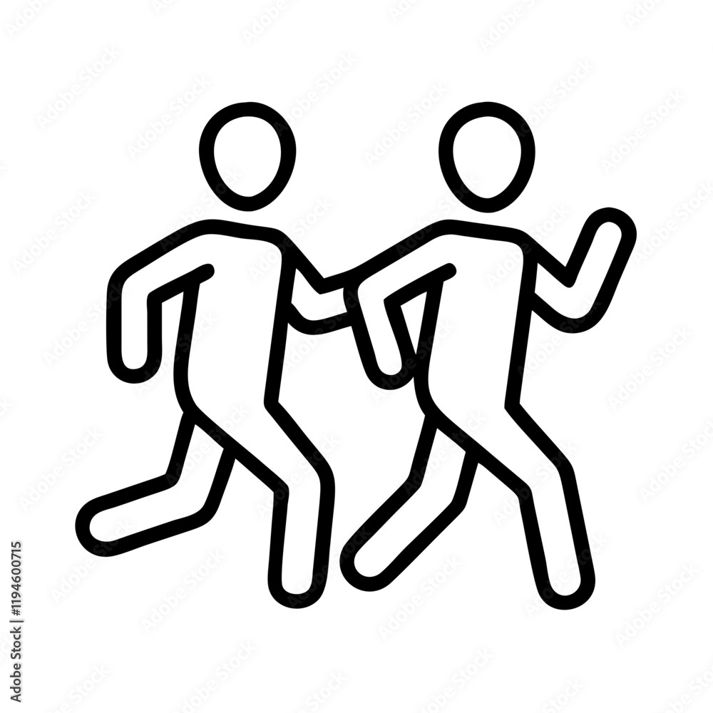 jogging buddy icon, jogging buddy line art - simple line art of jogging buddy, perfect for jogging buddy logos and icons and themed design jogging buddy icon, jogging buddy line art - simple line art of jogging buddy, perfect for jogging buddy logos and icons and themed design