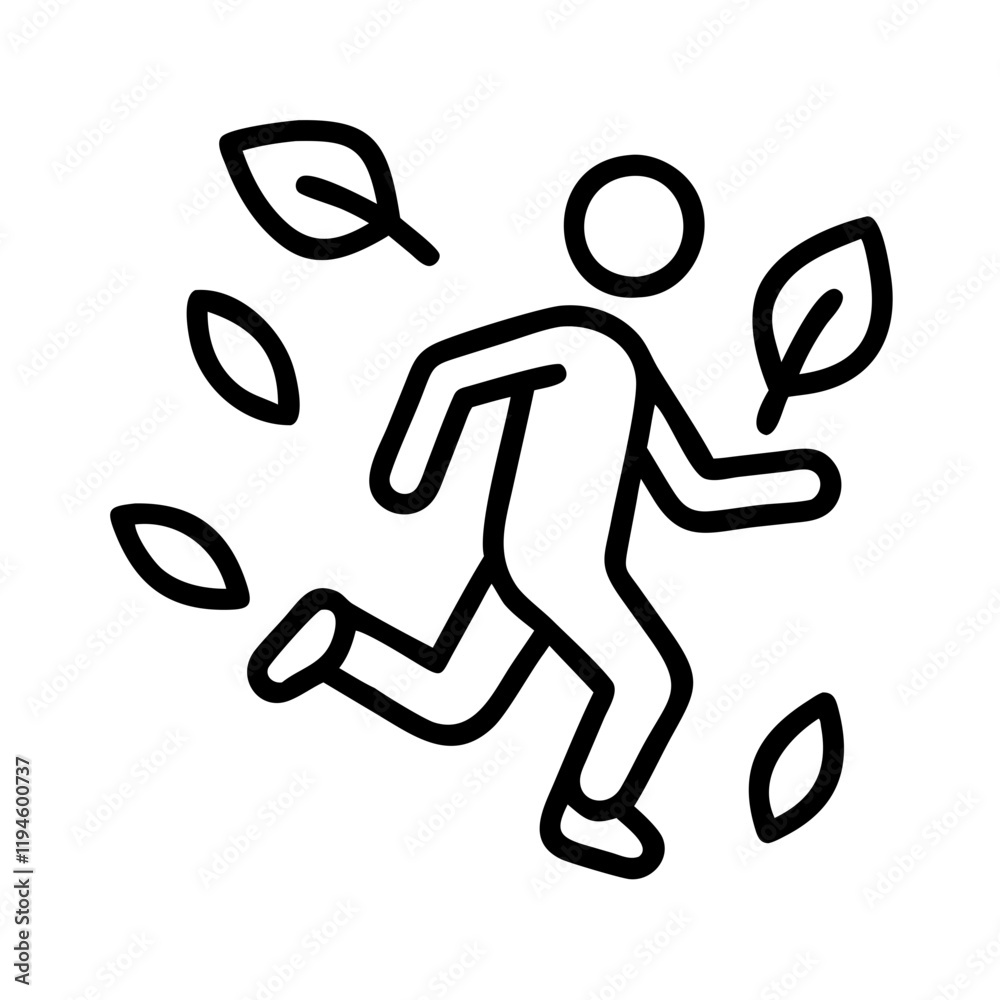 jogging in autumn leaves icon, jogging in autumn leaves line art - simple line art of jogging in autumn leaves, perfect for jogging in autumn leaves logos and icons and themed design jogging in autumn leaves icon, jogging in autumn leaves line art - simple line art of jogging in autumn leaves, perfect for jogging in autumn leaves logos and icons and themed design
