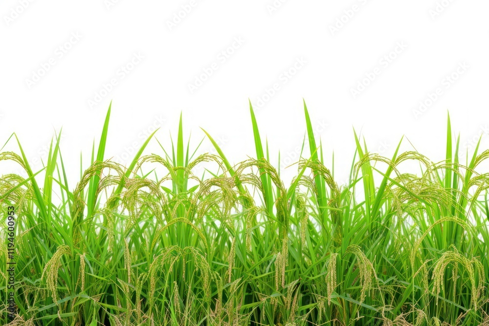 Obraz premium Rice field nature backgrounds landscape.