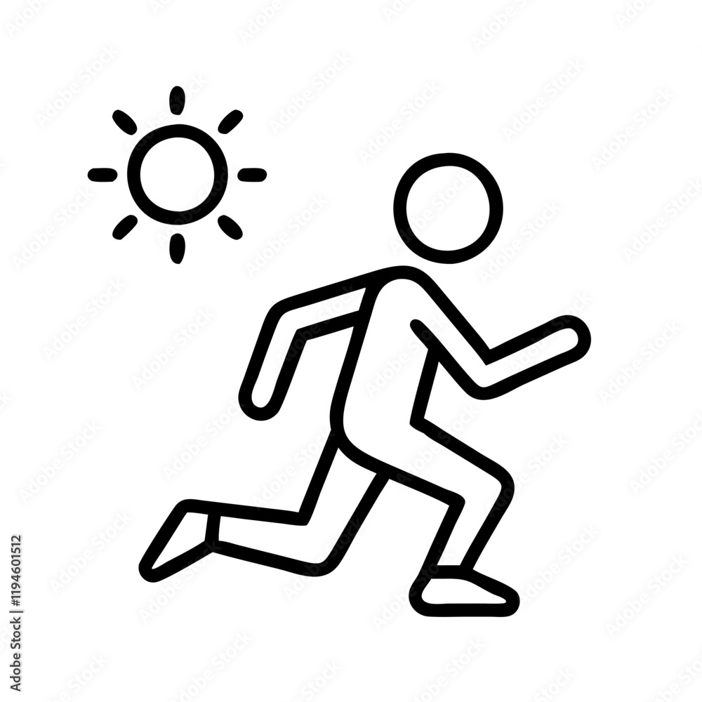 morning jog icon, morning jog line art - simple line art of morning jog, perfect for morning jog logos and icons and themed design morning jog icon, morning jog line art - simple line art of morning jog, perfect for morning jog logos and icons and themed design