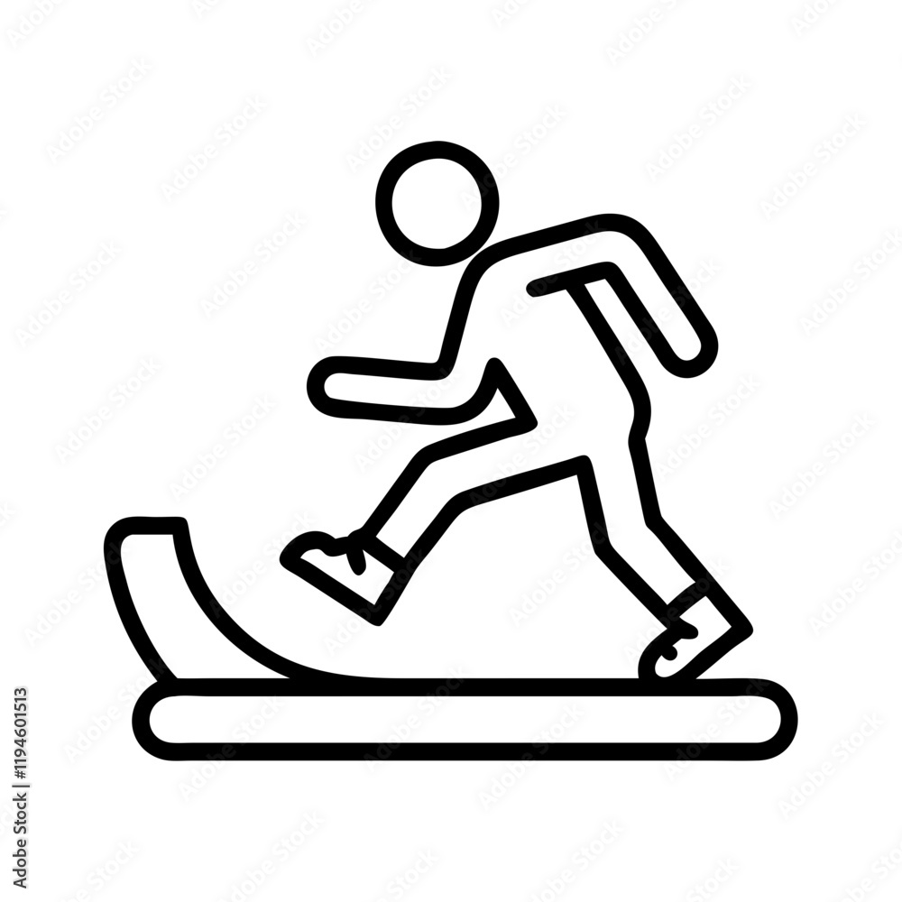 Fototapeta premium marathon training icon, marathon training line art - simple line art of marathon training, perfect for marathon training logos and icons and themed design