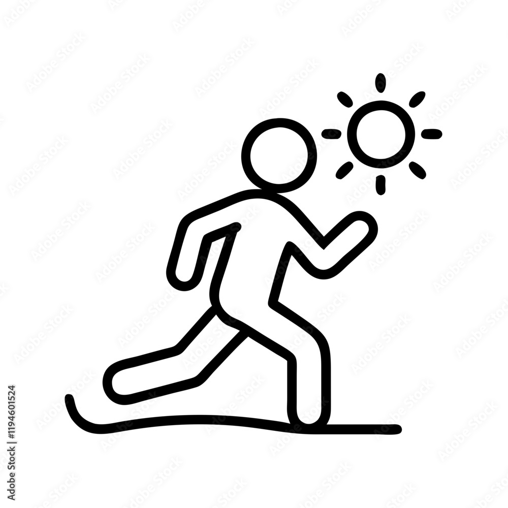 morning jog icon, morning jog line art - simple line art of morning jog, perfect for morning jog logos and icons and themed design morning jog icon, morning jog line art - simple line art of morning jog, perfect for morning jog logos and icons and themed design