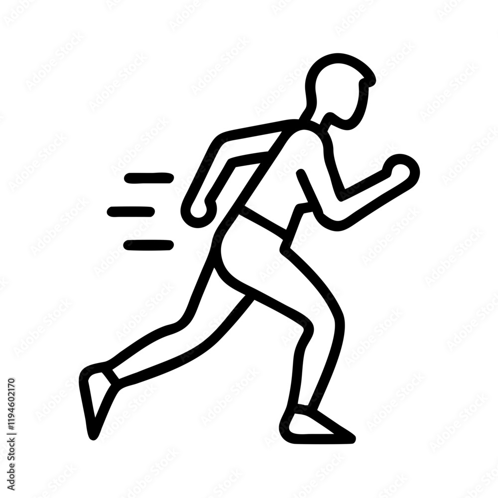 runner s posture icon, runner s posture line art - simple line art of runner s posture, perfect for runner s posture logos and icons and themed design runner s posture icon, runner s posture line art - simple line art of runner s posture, perfect for runner s posture logos and icons and themed design