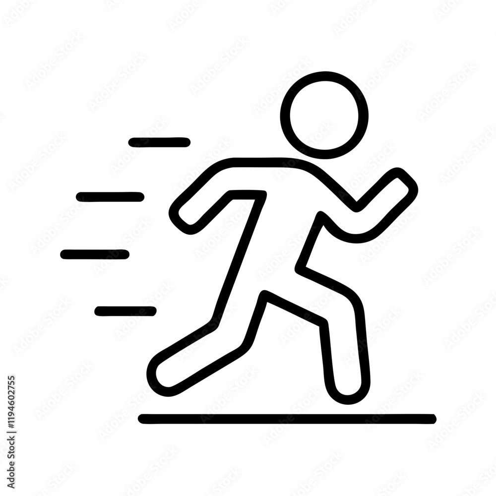 running pace icon, running pace line art - simple line art of running pace, perfect for running pace logos and icons and themed design running pace icon, running pace line art - simple line art of running pace, perfect for running pace logos and icons and themed design