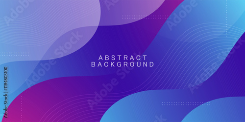 Modern abstract colorful purple and blue gradient wave liquid geometric background modern with fluid style gradient color. Suitable for banner, flyer, and etc. Eps10 vector