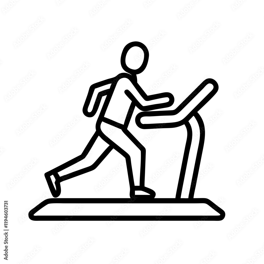 treadmill jogging icon, treadmill jogging line art - simple line art of treadmill jogging, perfect for treadmill jogging logos and icons and themed design treadmill jogging icon, treadmill jogging line art - simple line art of treadmill jogging, perfect for treadmill jogging logos and icons and themed design