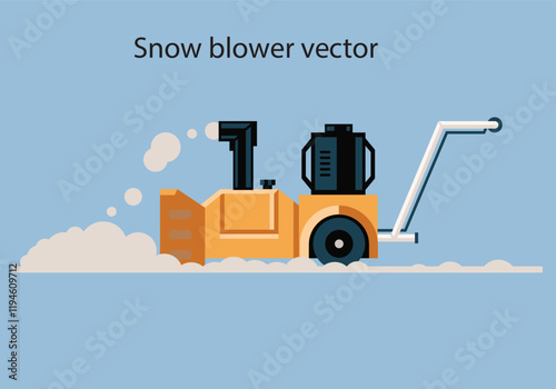 Snow blower vector design 