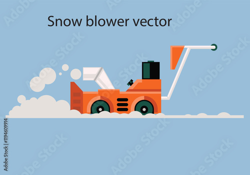 Snow blower vector design 