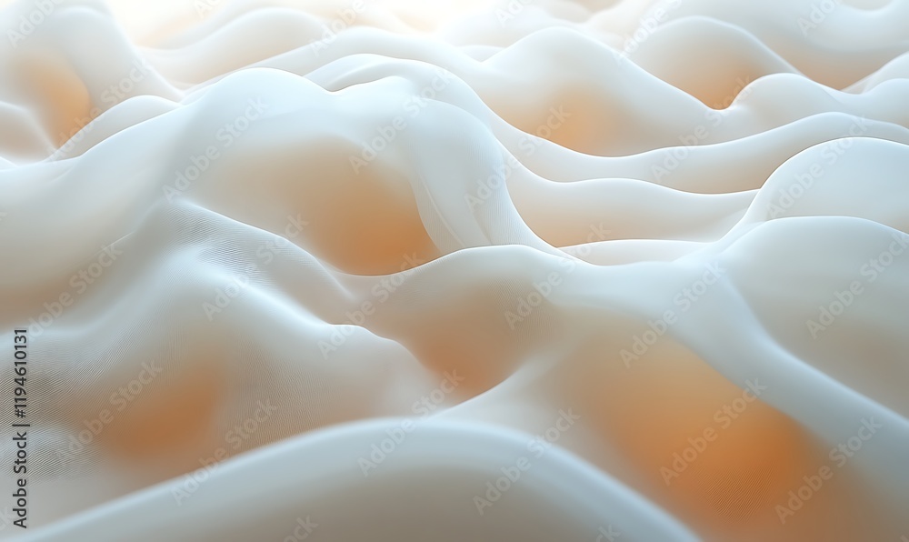 Obraz premium Soft, flowing cream-colored fabric with gentle waves and folds.