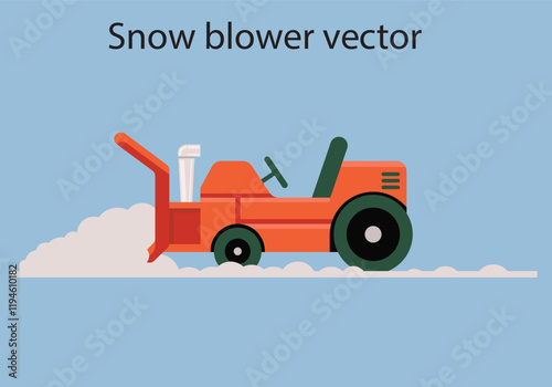 Snow blower vector design 