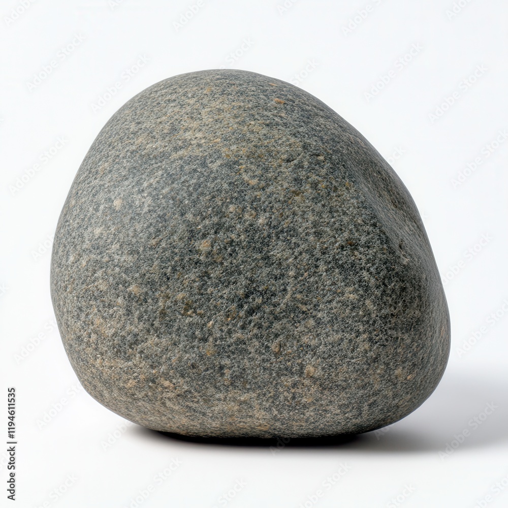 Grey stone, studio shot, white background, smooth texture, zen Grey stone, studio shot, white background, smooth texture, zen